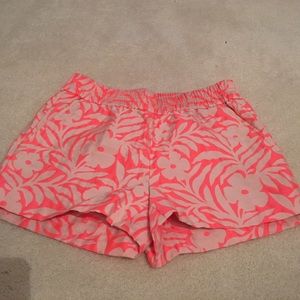 Pink and white flower pattern Jcrew shorts